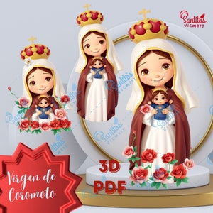 Virgem de Coromoto, Divina Downloads | Virgem de Coromoto | Virgem de Coromoto, Download Digital, 3D, iluminação da Virgem de Coromoto.