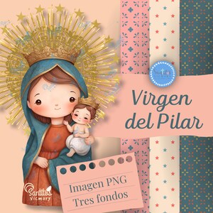 Virgen del Pilar acquerello PNG di Nostra Signora del Pilar Virgen del Pilar Download digitale spagnolo Santo Patrono Clipart per progetti religiosi