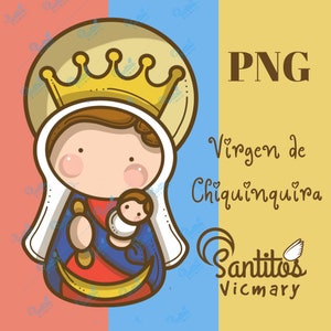Vergine di Chiquinquirá / Arte religiosa / Nostra Signora di Chiquinquirá Download digitale PNG / Illustrazione cinese / Vergine venezuelana