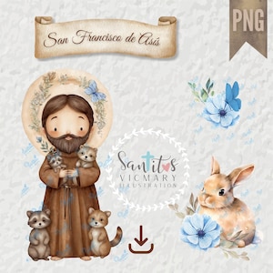São Francisco de Assis Clipart Digital PNG Download Paz e Devoção em Seu Design / Inspiração de decoração espiritual, São Francisco de Assis