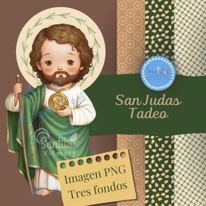 San Judas Tadeo Aquarell PNG | Schutzpatron der verzweifelten Fälle | Katholischer digitaler Kunst-Download für persönliche Projekte