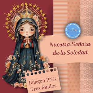 Download an Illustration of Our Lady of Solitude Devotion and Comfort Religious Art in PNG Digital Clipart Virgen de la soledad Mexico, PNG