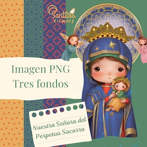 Download the cartoon style illustration PNG Virgin of Perpetual Help, Our Lady of Perpetual Help, Nossa Senhora do Perpétuo Socorro, clipart