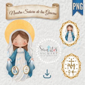 Virgen de la Milgrosa, de Nossa Senhora das Graças,Download Digital, Clipart e Papel Ilustrativo, Nossa Senhora das Graças, Medalha Milagrosa.