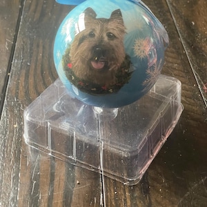 cairn terrier shatter proof christmas ornament by E&S holiday tree decoration for dog lovers seasonal decor for holidays