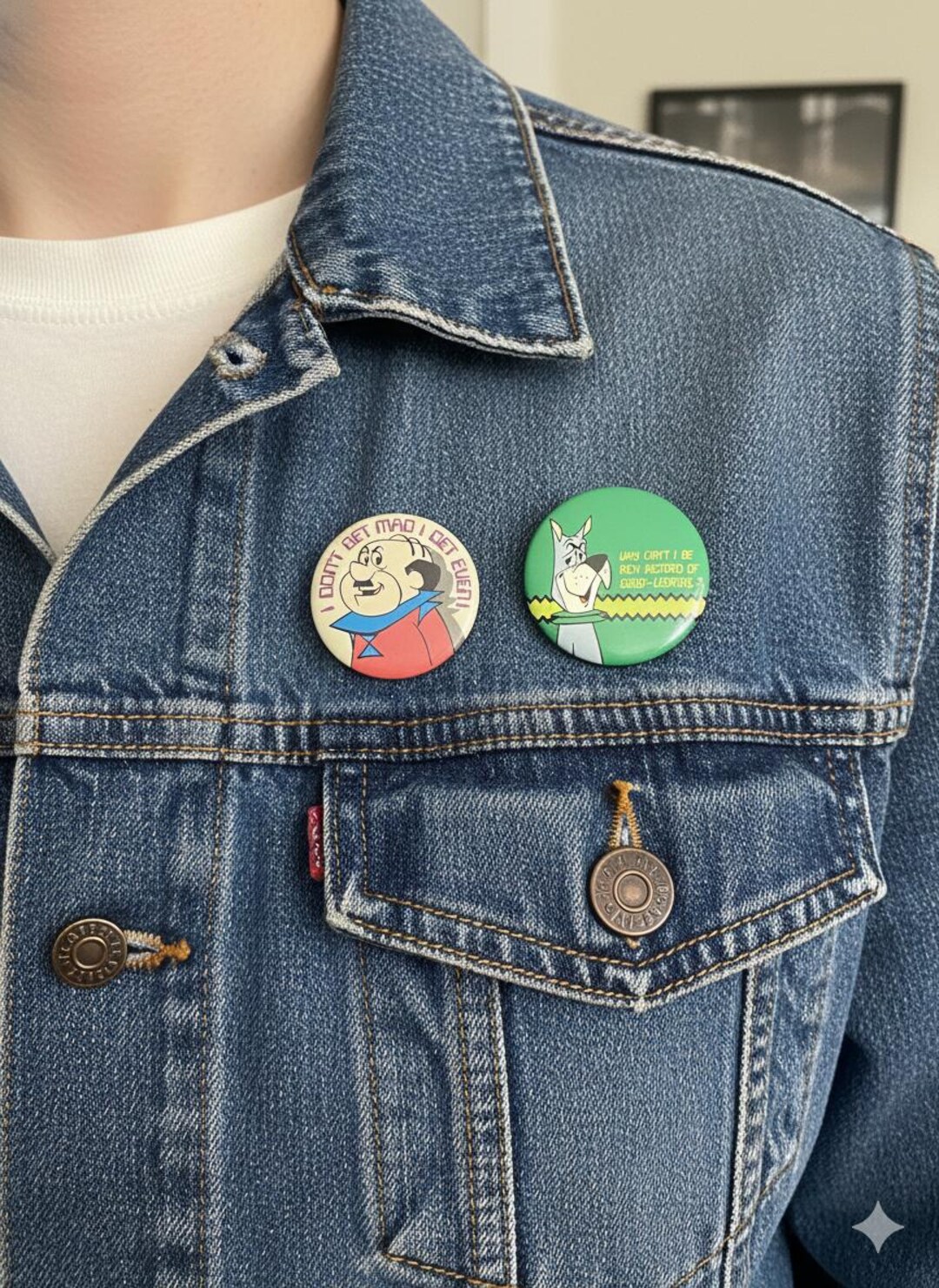 Vintage Jetsons Pinback Buttons Astro and George Jetson Mid Century ...