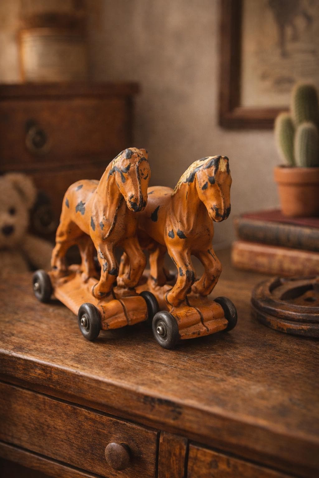 Antique toy pull horse - Etsy 日本