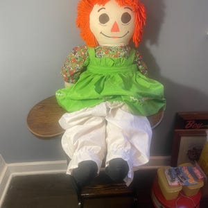 extra large raggedy ann vi tage doll 32” tall hand made rare