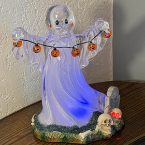 Vintage Spooky Spirit Halloween Ghost | Light-Up Color Changing Haunted Decor