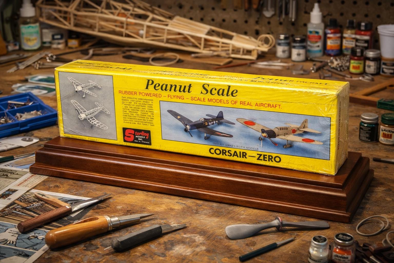 Kit balsa Biplan Veron TomTit vintage rare, Modelisme RC