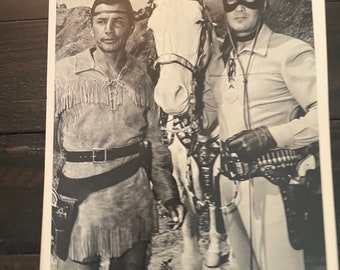 Vintage photo lone ranger tonto 1950s photo Print