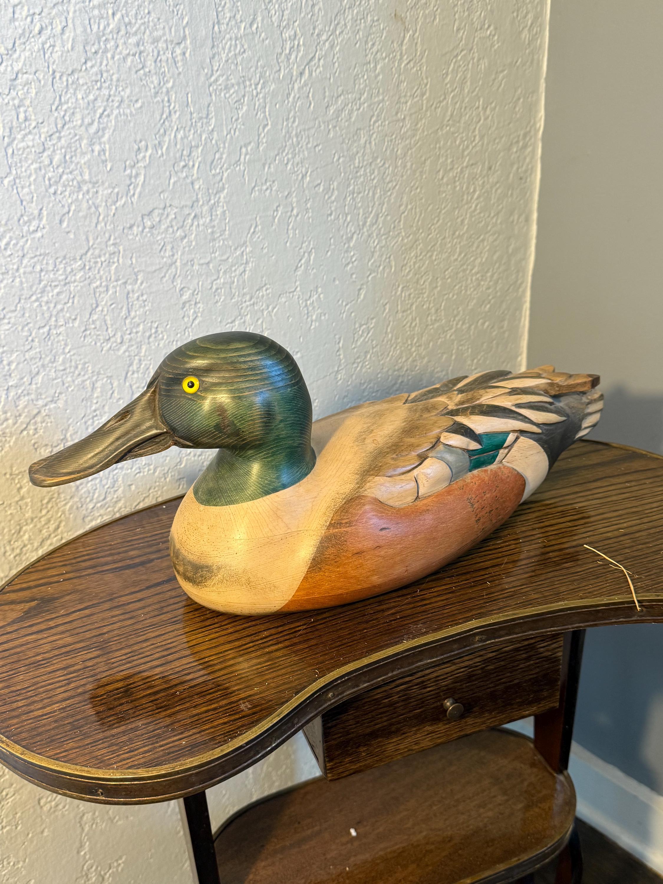 Tom Taber（トム・タバー:アメリカ彫刻家）カモの木彫デコイ