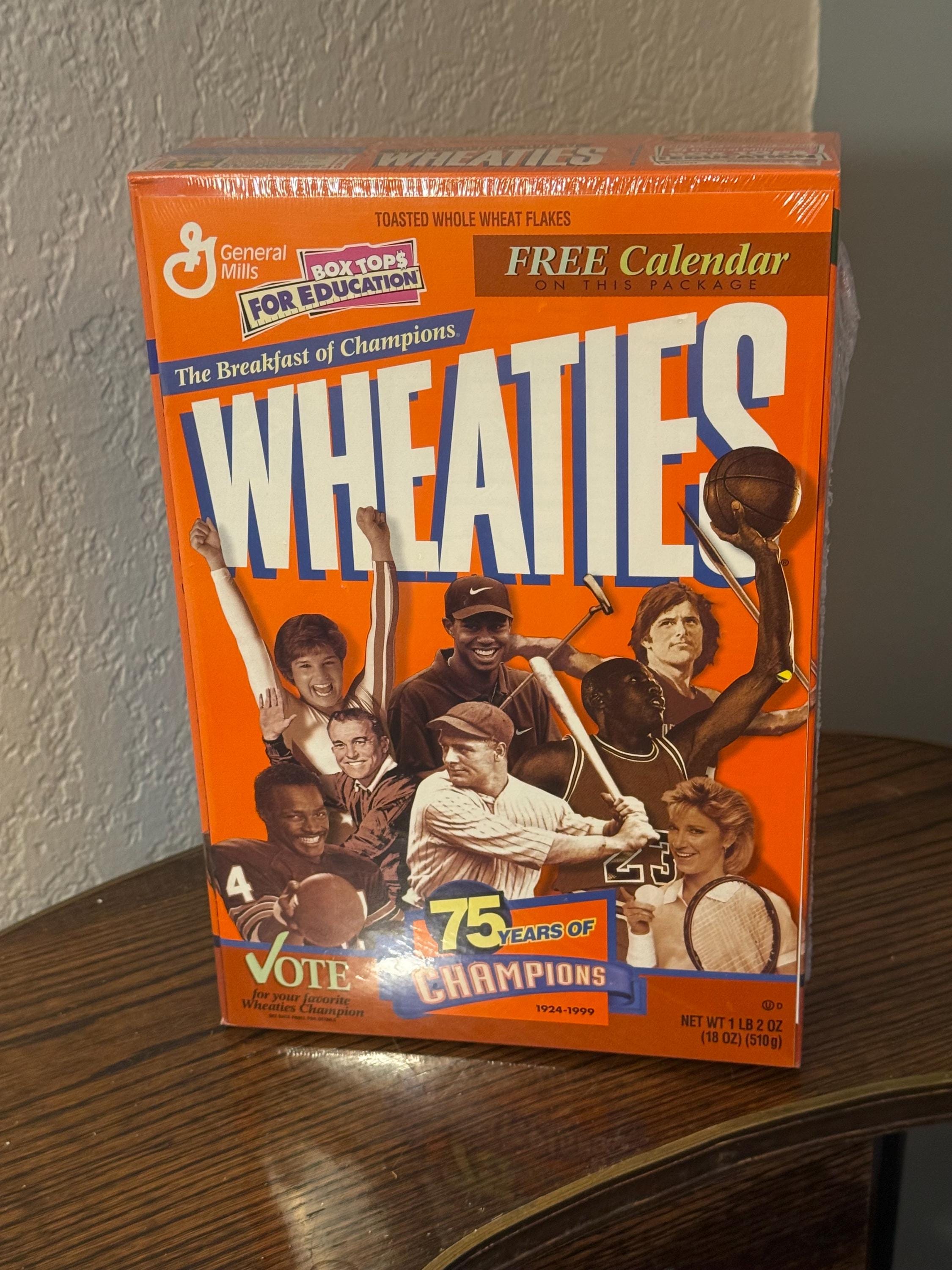 Vintage 1999 Wheaties 75 Years of Champions Cereal Box - Etsy