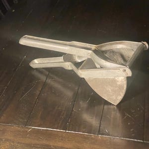 Vintage Antique Potato Ricer Kitchen Germany Collectible Silver Restored