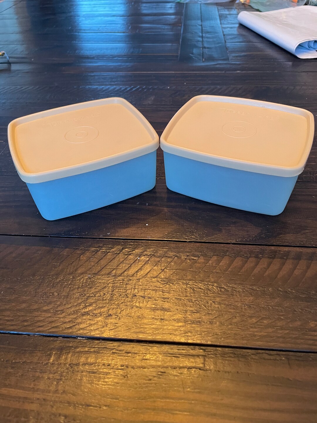 Vintage Tupperware Blue Storage Container 311-36 With Clear Lid 310-57 ...