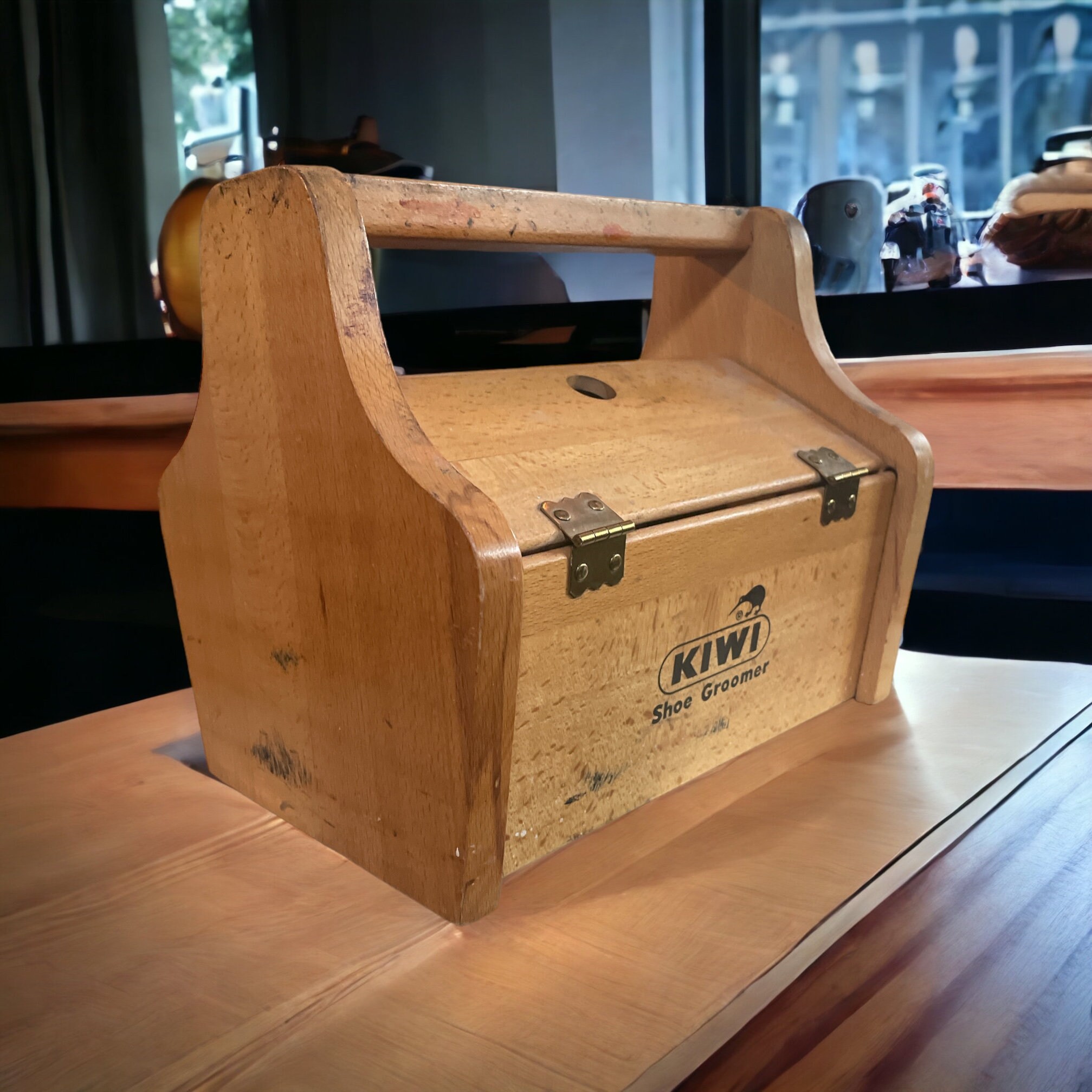 Vintage Kiwi Shoe Groomer Shoe Shine Box Patented 1958 Etsy Canada