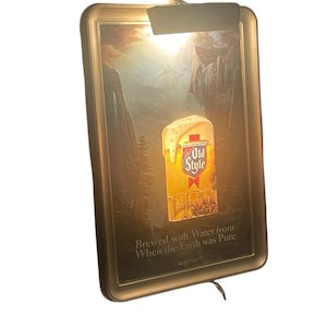 HEILEMANS OLD STYLE Lighted 3D Beer SignLight Pure Genuine Vintage Rare