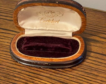 corteberte wrist watch box antique wooden watch case