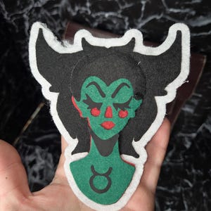 Taurus Zodiac Patch | Felt Iron-On Patch with Fortune | Astrology Inspired Sew-On Applique| horoscope