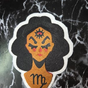 Virgo Zodiac Patch | Felt Iron-On Patch with Fortune | Astrology Inspired Sew-On Applique| horoscope