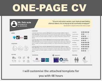 One page CV