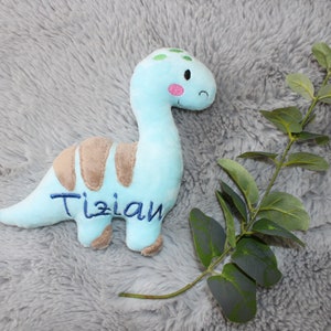 Dino personalisierte/ Stoff Dino mit Namen/Geschenk zur Geburt/ Stofftiere/Plüschtier Bild 3