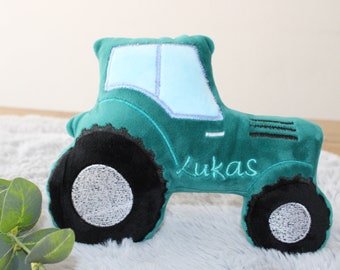 Small tractor/plush tractor personalized/fabric tractor/birthday gift/baptism gift