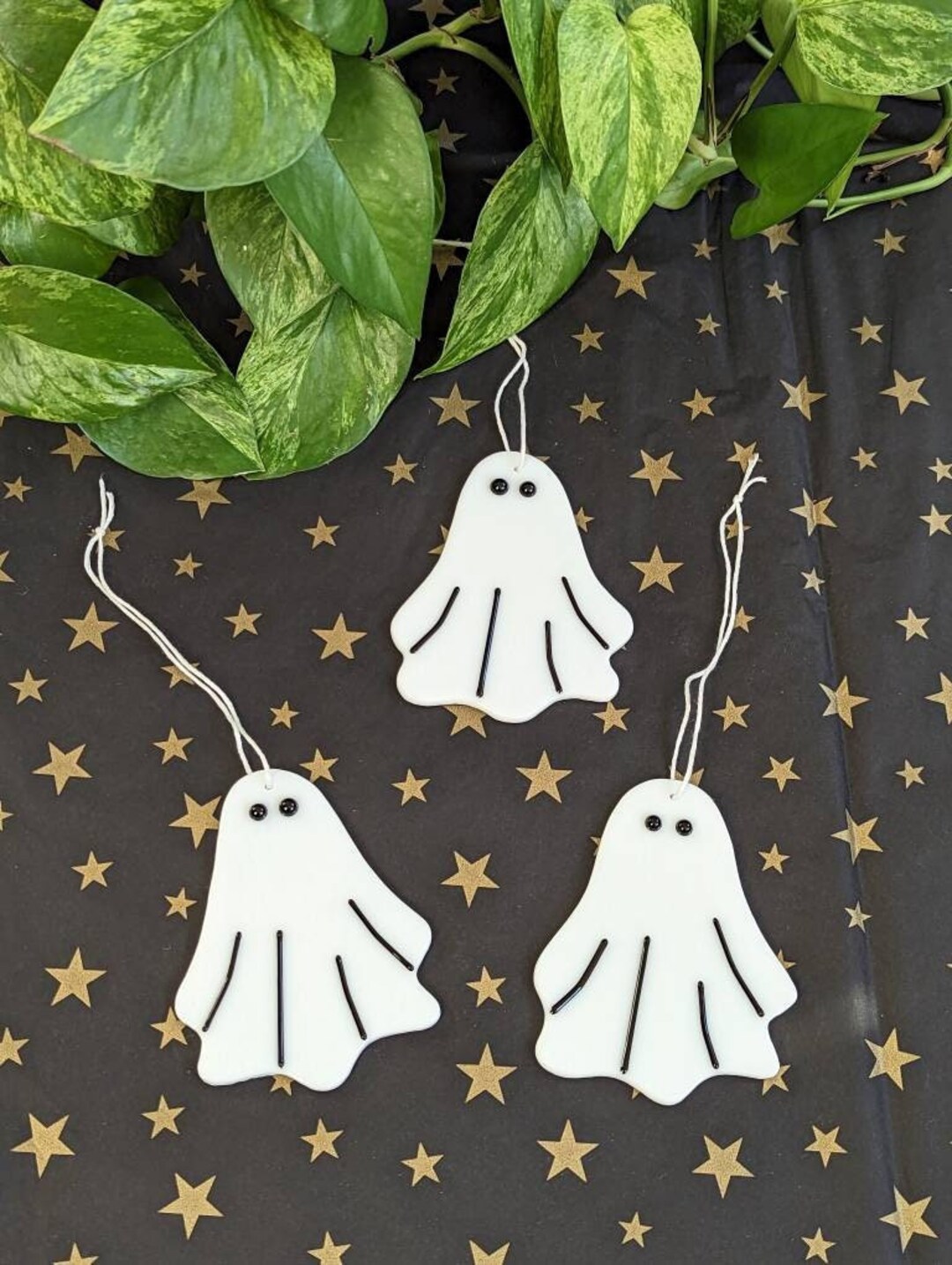 Fused Glass Ghost Art Ornament - Etsy