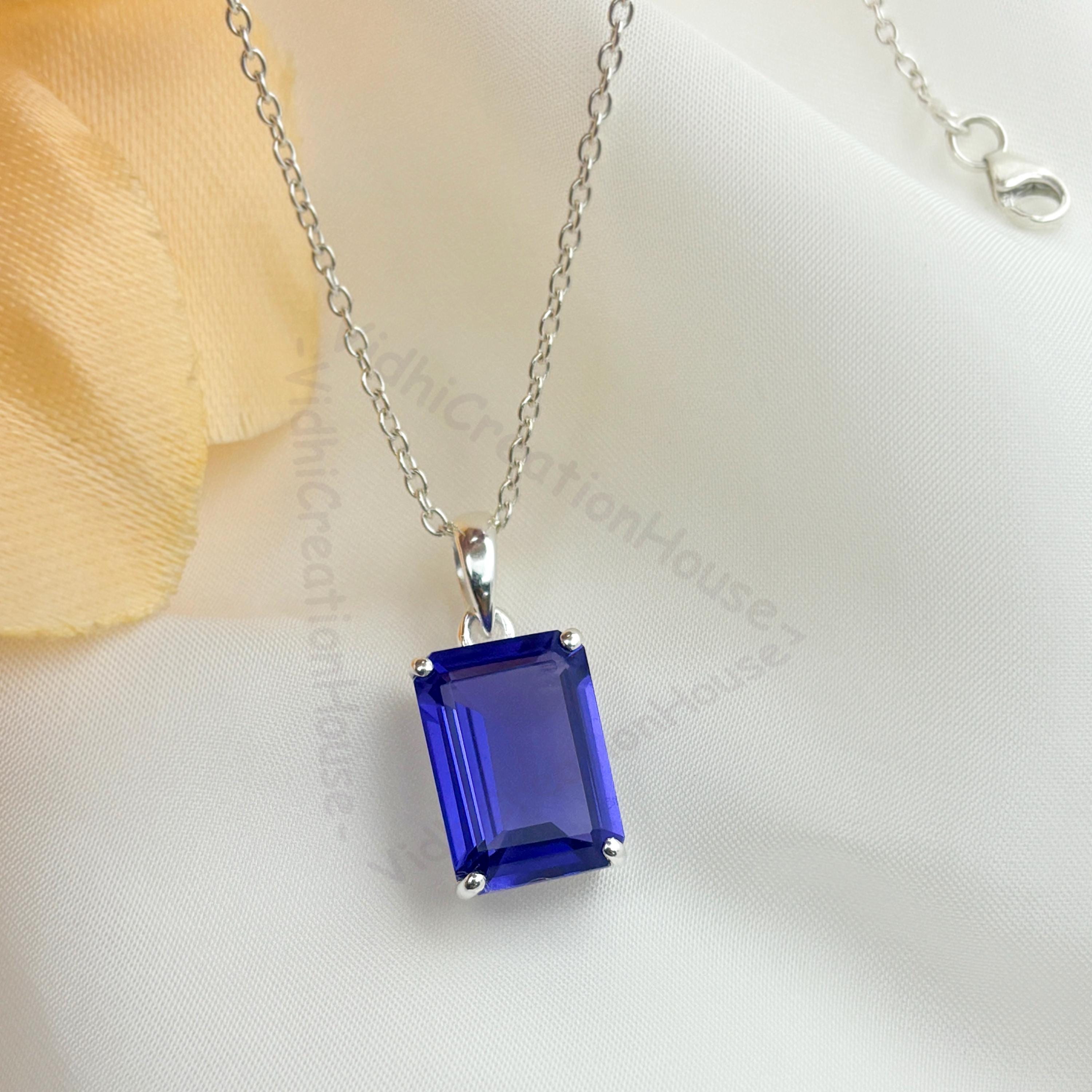 Collier Sodalite Et Tanzanite Fait Main - Gros 103g - Longueur 18 Pouces - Inde