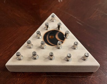 Wooden Solitaire Peg Game
