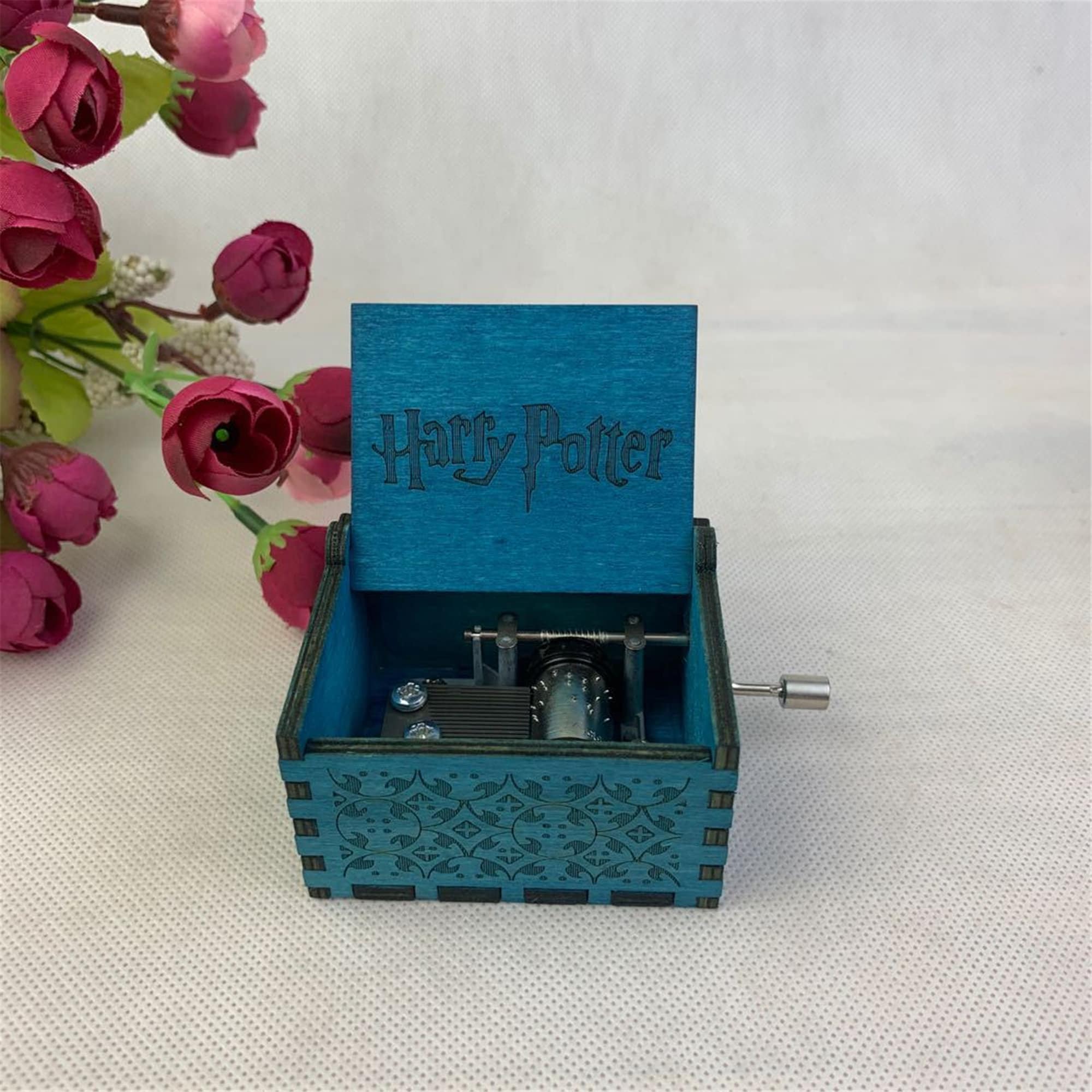 Harry Potter Handcranked Wooden Music Box Featuring Music Etsy
