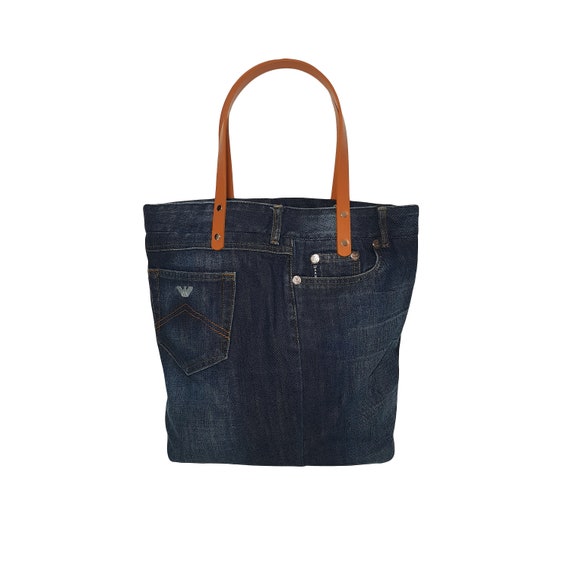 GOQUFOY Denim Crossbody Bag For Women & Men - Lightweight Canvas Tote With Multiple Pockets (Adjustable Strap)