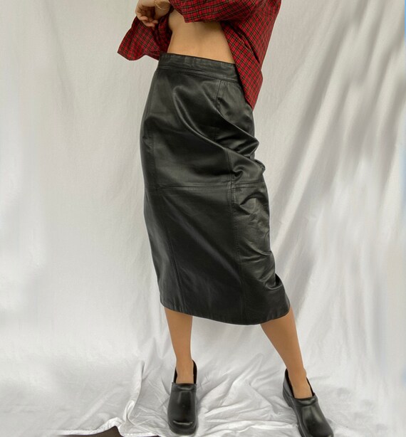 Vintage leather shirt | 27" waist