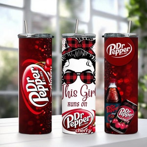 Cherry Dr Pepper Girl Tumbler