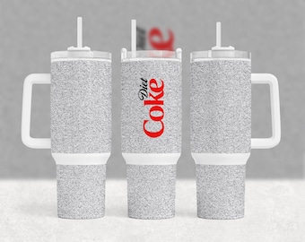 Diet Coca Cola Glitter Tumbler (NOT REAL GLITTER)