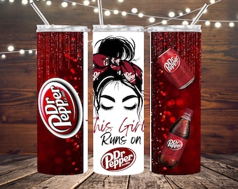 Dr Pepper Rhinestone Tumbler – BlingBossBabez