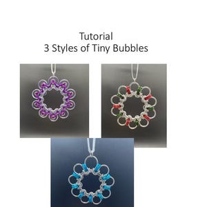 Chainmail tutorial –  3 variations Tiny Bubbles Christmas Ornament