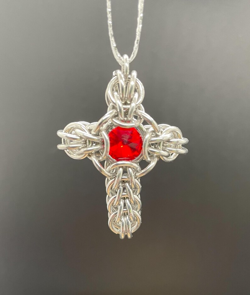 Chain Maille Tutorial – Bejeweled Cross Pendant/small Ornament - Etsy