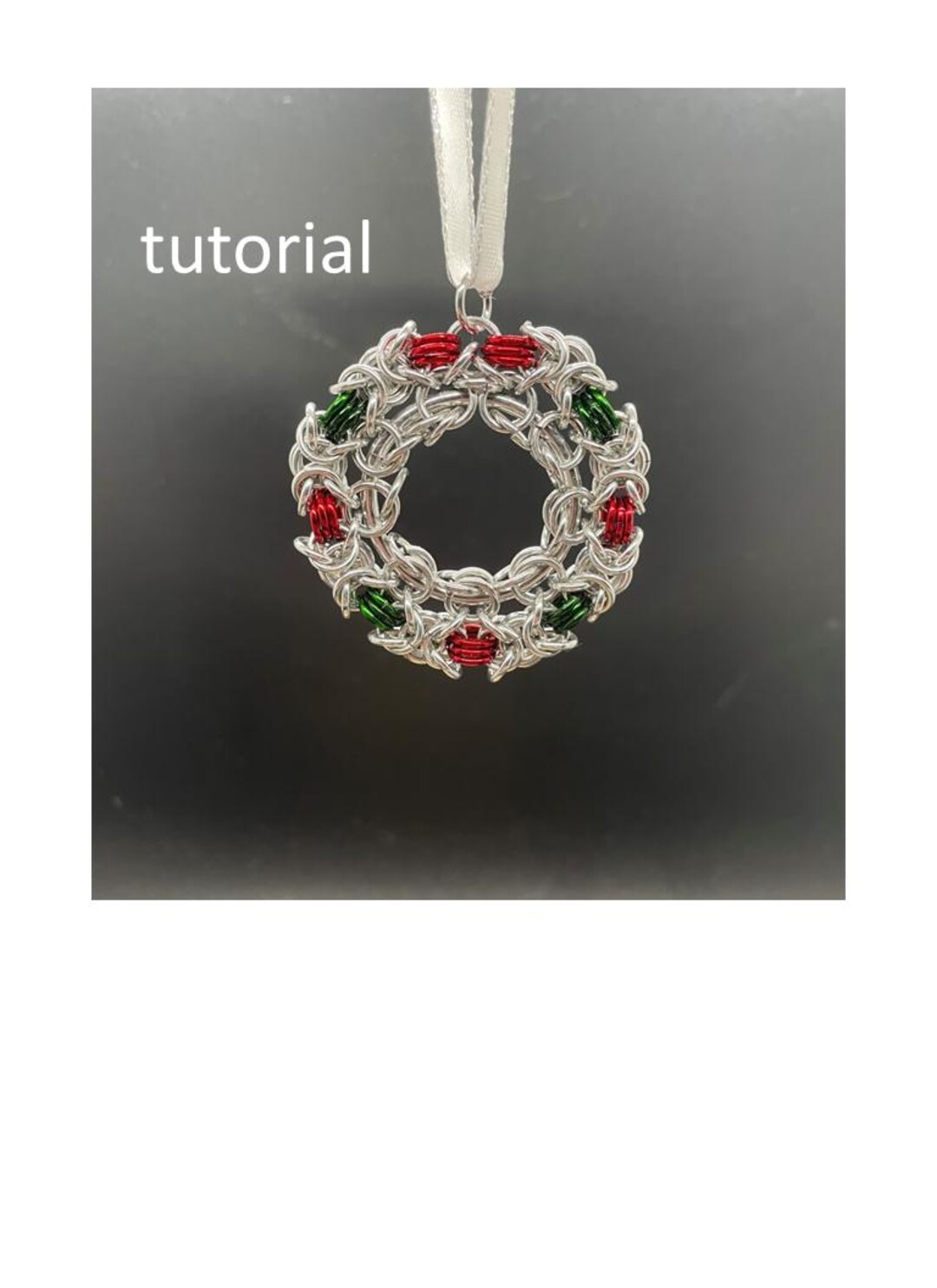 Chainmail Tutorial – Byzantine Wreath Christmas Ornament/pendant (chain ...