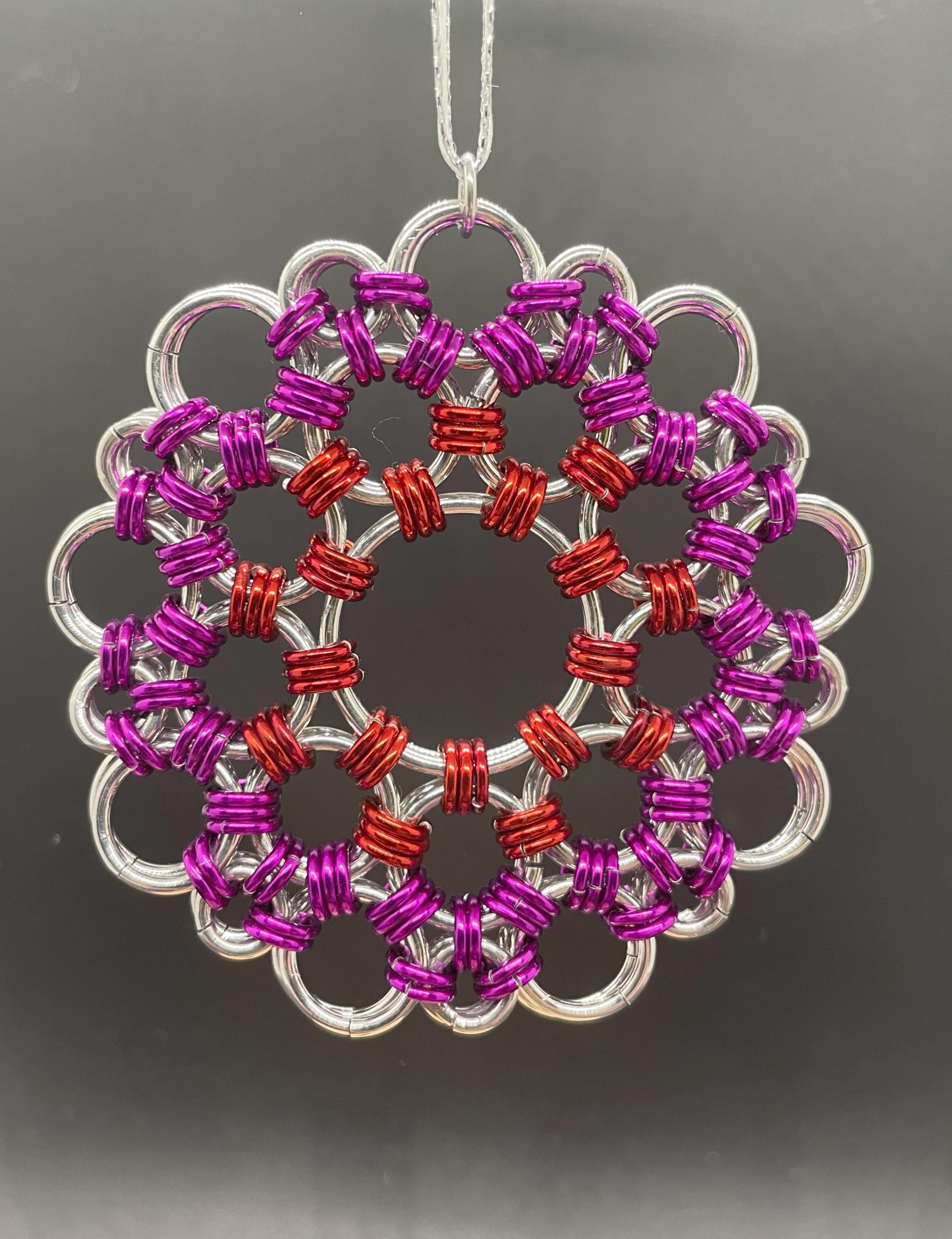 Chainmail Tutorial – Japanese Doily Christmas Ornament (beginner ...