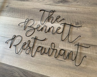 Custom Wire Word Etsy