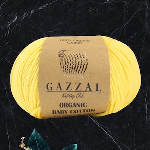 Gazzal Organic Baby Cotton Yarn|Amigurumi Yarn | 100% organic cotton yarn|GAZZAL|Certified product by Global Organic Textile Standard (GOTS)