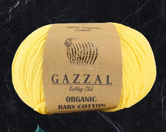 Gazzal Organic Baby Cotton Yarn|Amigurumi Yarn | 100% organic cotton yarn|GAZZAL|Certified product by Global Organic Textile Standard (GOTS)