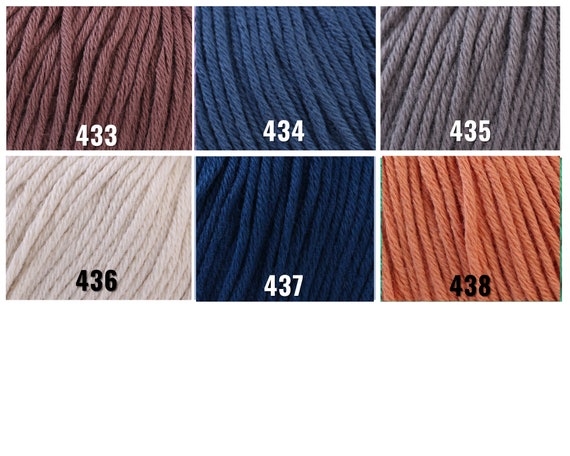 5 Ball (Pack) Gazzal Organic Baby Cotton Yarn, Total 8.8 Oz