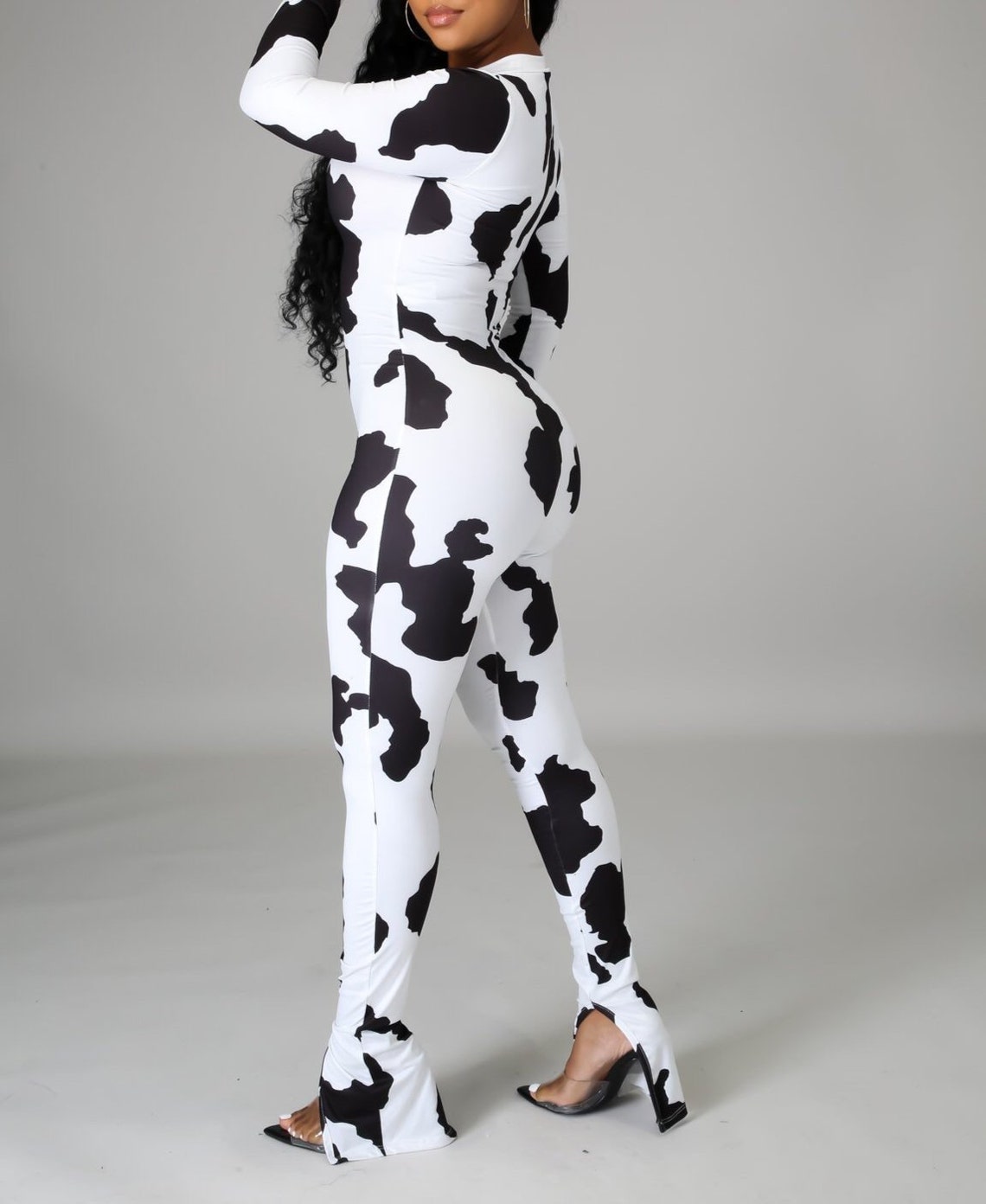 Doja Cow Print Jumpsuit Etsy