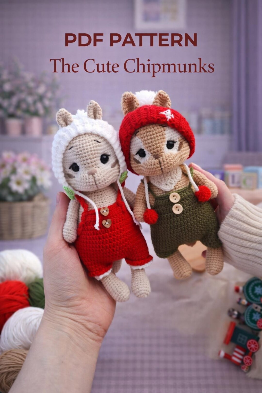 Crochet Chipmunk Pattern PDF | Amigurumi Toy, Woodland Animals (digital ...