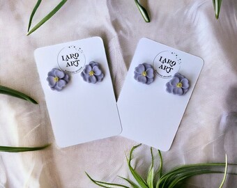 Lavender clay flowers, #796