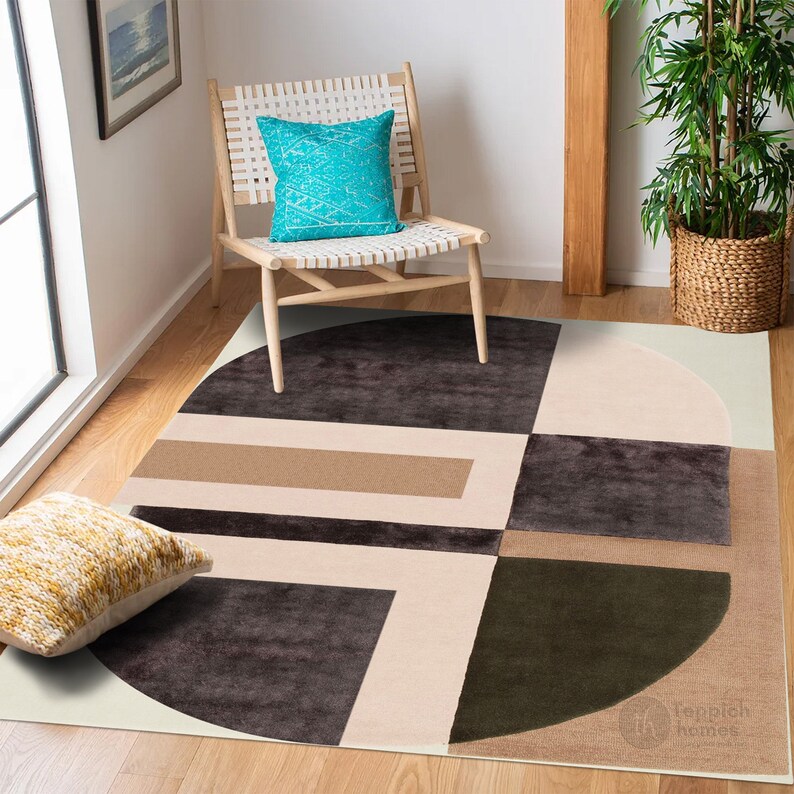 Viscose Area Rug | Hand Tufted | 5x7, 5x8, 6x8, 6x9 | Wool Carpet | Living Room | Bedroom | Contemporary Rug