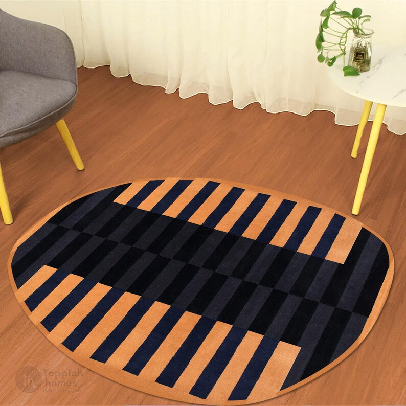 Oval Area Rug , Wool Tufte Rug, 5x7, 5x8, 6x8, 6x9, 7x10, Oval Hand