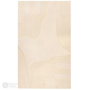 Hand Tufte | Modern Floor Rug | 6x8, 6x9, 6x10, 7x10 | White Color | Tufted | Living Room | Tufted